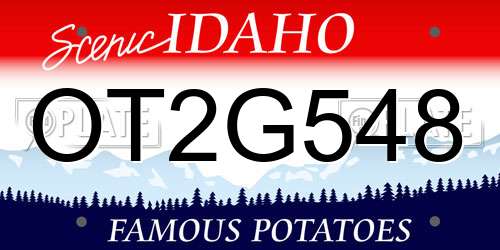 OT2G548 Idaho License Plate