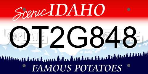 OT2G848 Idaho License Plate
