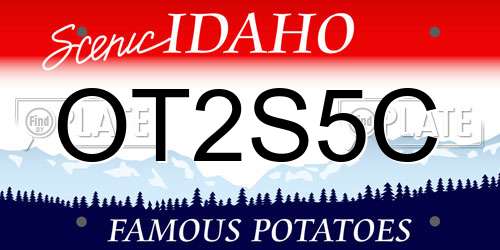 OT2S5C Idaho License Plate
