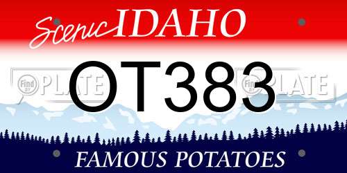 OT383 Idaho License Plate