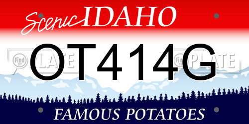 OT414G Idaho License Plate