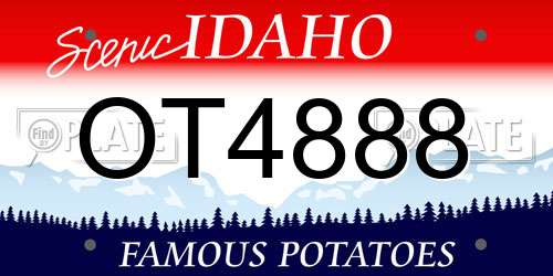 OT4888 Idaho License Plate