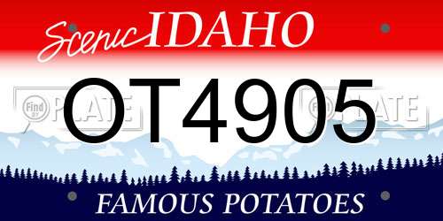 OT4905 Idaho License Plate