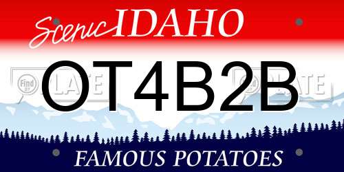 OT4B2B Idaho License Plate
