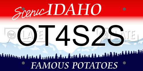 OT4S2S Idaho License Plate