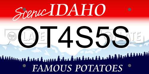 OT4S5S Idaho License Plate