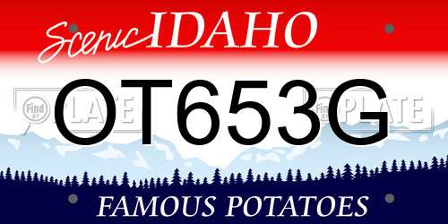 OT653G Idaho License Plate