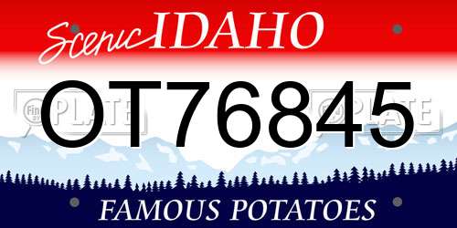 OT76845 Idaho License Plate