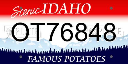 OT76848 Idaho License Plate
