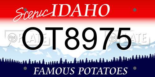 OT8975 Idaho License Plate