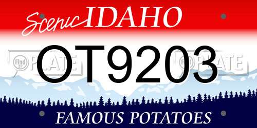 OT9203 Idaho License Plate
