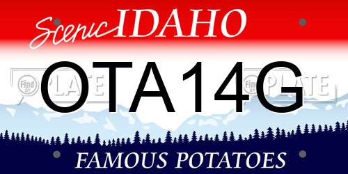 OTA14G Idaho License Plate