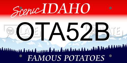 OTA52B Idaho License Plate