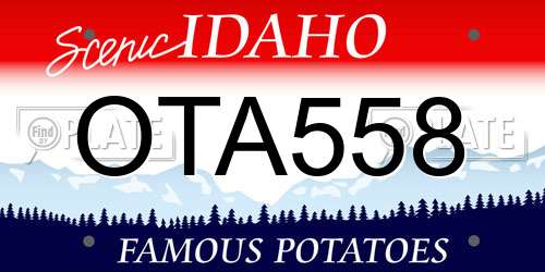 OTA558 Idaho License Plate