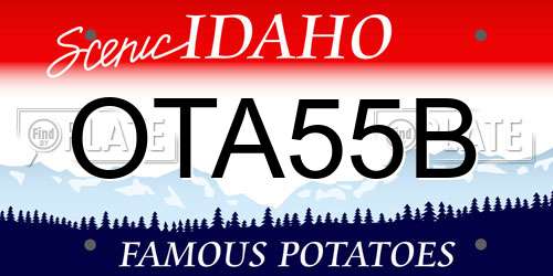 OTA55B Idaho License Plate