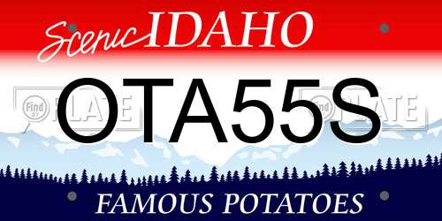 OTA55S Idaho License Plate