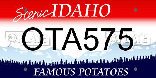 OTA575 Idaho License Plate