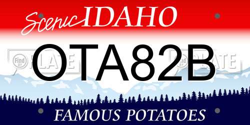 OTA82B Idaho License Plate