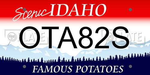 OTA82S Idaho License Plate