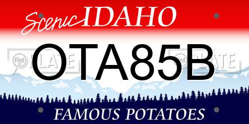 OTA85B Idaho License Plate
