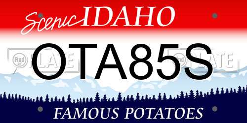 OTA85S Idaho License Plate