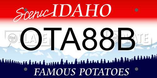 OTA88B Idaho License Plate