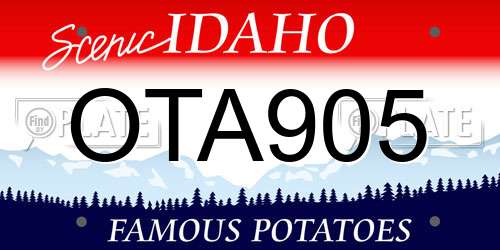 OTA905 Idaho License Plate