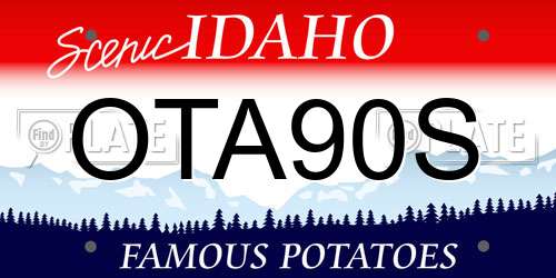 OTA90S Idaho License Plate