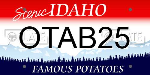 OTAB25 Idaho License Plate