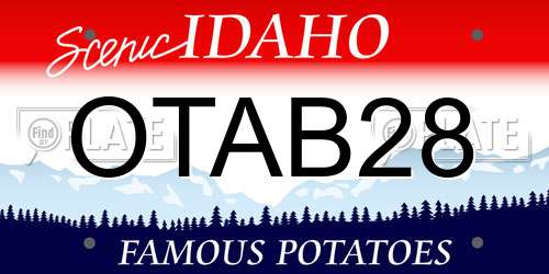 OTAB28 Idaho License Plate