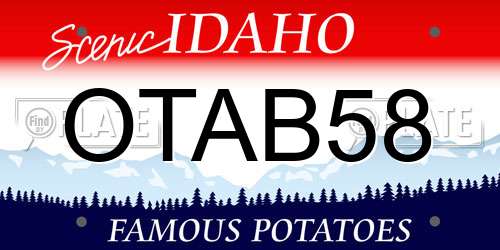 OTAB58 Idaho License Plate