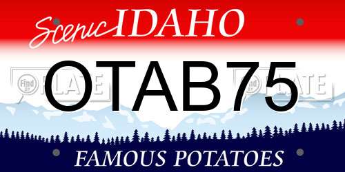 OTAB75 Idaho License Plate