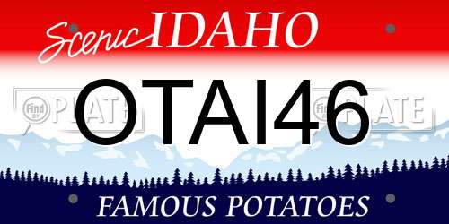 OTAI46 Idaho License Plate