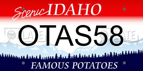 OTAS58 Idaho License Plate