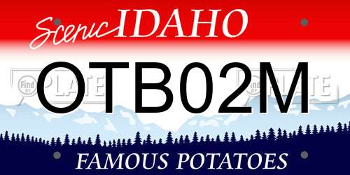 OTB02M Idaho License Plate