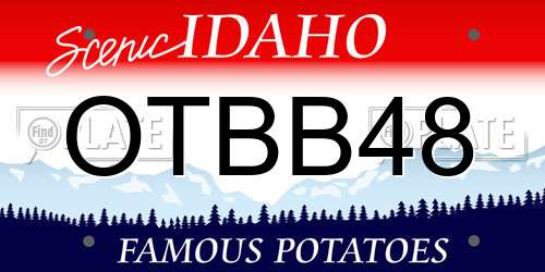 OTBB48 Idaho License Plate
