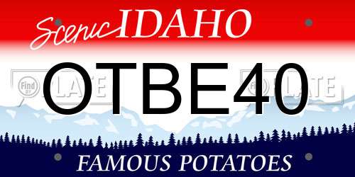 OTBE40 Idaho License Plate