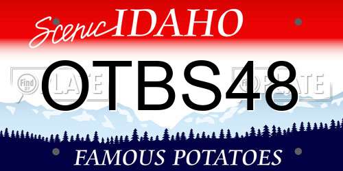 OTBS48 Idaho License Plate