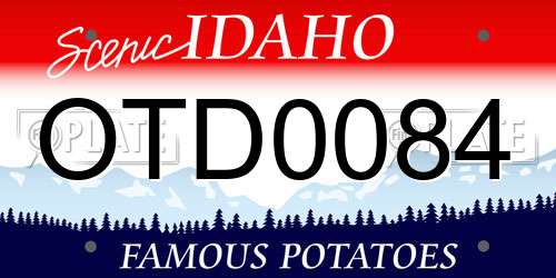 OTD0084 Idaho License Plate