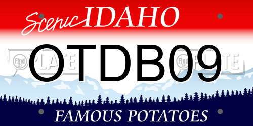 OTDB09 Idaho License Plate