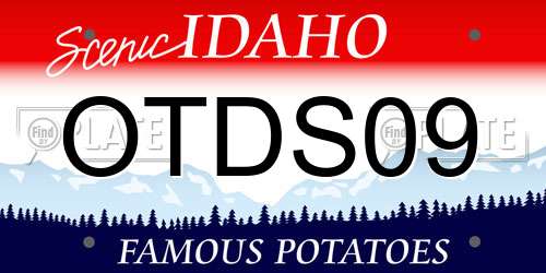 OTDS09 Idaho License Plate