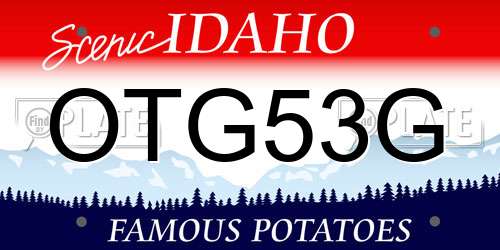 OTG53G Idaho License Plate