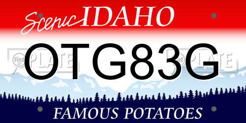 OTG83G Idaho License Plate