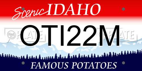 OTI22M Idaho License Plate
