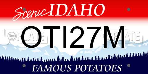 OTI27M Idaho License Plate
