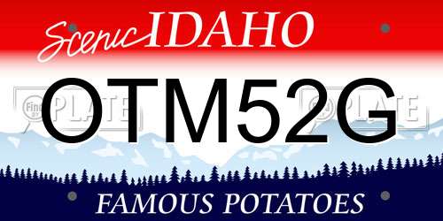 OTM52G Idaho License Plate