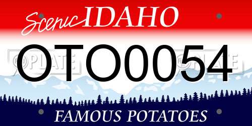 OTO0054 Idaho License Plate