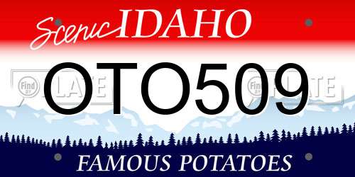 OTO509 Idaho License Plate