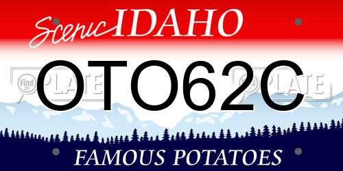 OTO62C Idaho License Plate