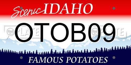 OTOB09 Idaho License Plate